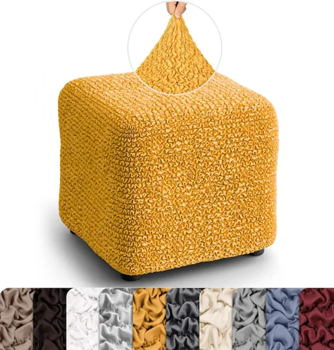 Vista 25 de PAULATO BY GA.I.CO. Funda para Otomana Pequeña Funda para Taburete Funda para Puf - Funda de Tela de Poliéster Suave - Protector de Muebles Elástico