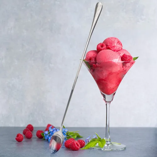 Vista 6 de GLAMFIELDS Cucharas mezcladoras de mango largo de 12 pulgadas, cucharaditas heladas, cuchara de helado, cucharas de cóctel de acero inoxidable