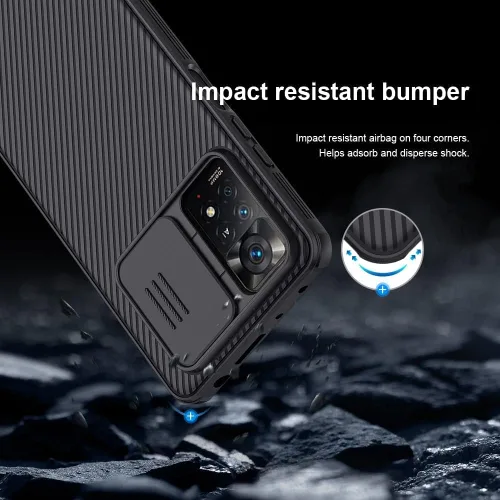Vista 4 de Funda protectora para Xiaomi redmi Note 11 Pro 5G/4G, Funda protectora delgada con protector de cámara PC duro TPU Funda delgada antiarañazos