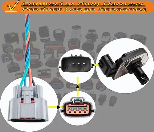 Vista 3 de Sensor de flujo de aire masivo Medidor MAF Arnés Conector Plug AFH55M12