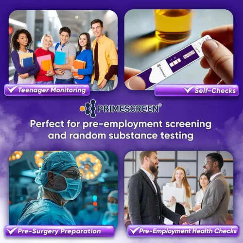 Vista 5 de Prime Screen [Paquete de 10] Kit de prueba de orina de cotinina de tabaco de nicotina - Tarjeta de inmersión de orina para probar cotinina de fumar