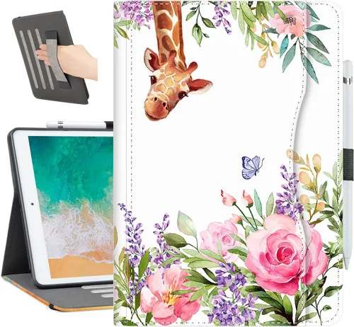 Vista 11 de Funda para iPad de 9ª generación, funda para iPad de 8ª generación, funda para iPad 10.2, funda protectora de visualización multiángulo, soporte