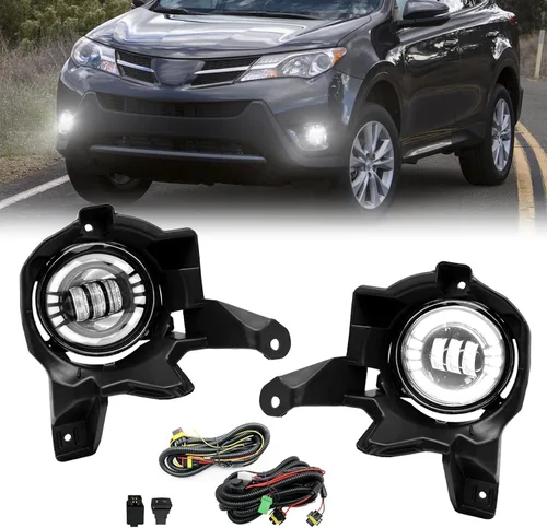 Vista 13 de Luces antiniebla compatibles con 2003 2004 2005 2006 GMC Sierra 1500 2500 3500, lámparas antiniebla de lente transparente izquierda+lado derecho