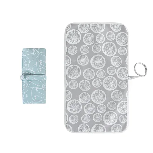 Cambiador plegable para bebé, paquete de 2, cambiador de pañales, impermeable, tapete de viaje para pañales, almohadilla para orinario infantil, kit