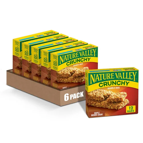 Vista 12 de Nature Valley Barras de granola crujientes, manzana crujiente, 1.49 onzas, 6 unidades, 12 barras (paquete de 6)