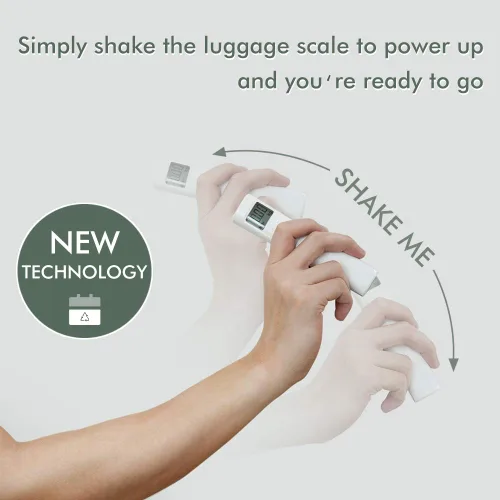 Vista 2 de AIRSCALE - Báscula de equipaje sin batería sin necesidad de batería báscula de peso de equipaje dinamo 110 libras1102lbs maleta digital de mano