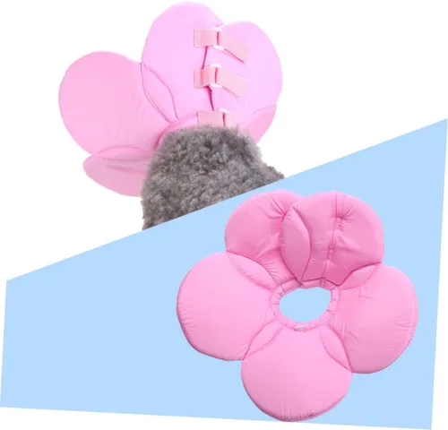 Vista 3 de Mipcase Collar de recuperación de perro para mascotas, tela isabelina, suave, lavable, cachorro, gato, tamaño l