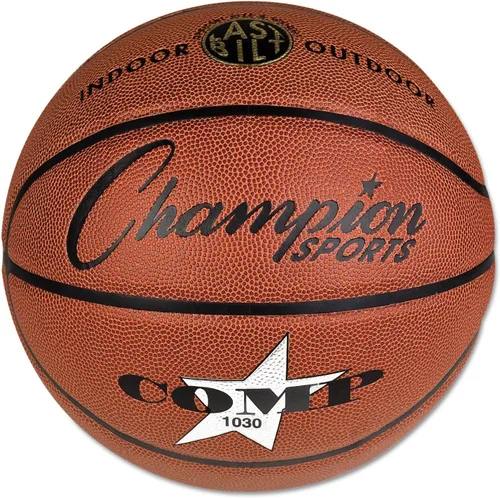 Vista 8 de Champion Sports Composite Basketball – Indoor/Outdoor Play – Official, Intermediate & Junior Sizes – Durable Grip & Air Retention