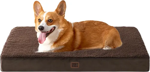 Vista 83 de EHEYCIGA Camas ortopédicas XXL para perros jumbo con funda extraíble lavable para jaula, gris, 47 x 29 pulgadas