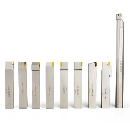 Vista 5 de OSCARBIDE Soporte para herramientas de torneado de torno de carburo indexable de 1 pulgada y barra de mandrinar, 9 piezas/juego, soportes