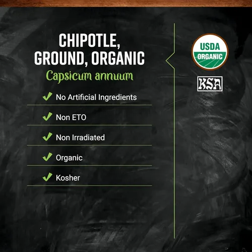 Vista 3 de Frontier Co-op Chipotle molido, 1 libra a granel, pimientos ahumados secos, rico aroma, ahumado y terroso para alimentos del suroeste y mexicano