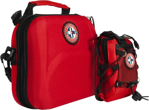 Vista 8 de Be Smart Get Prepared Kit de primeros auxilios de emergencia de 398 piezas + mini kit adicional incluido: ideal para oficina, hogar, automóvil