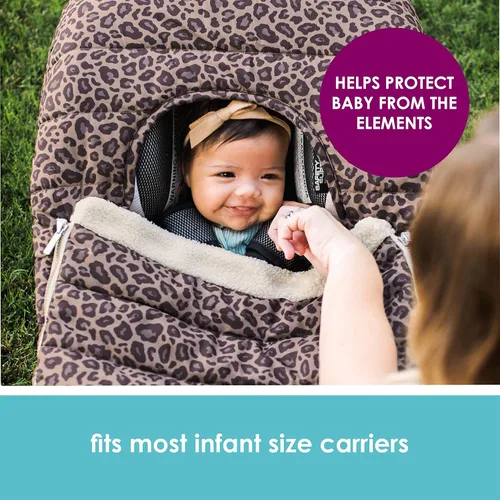 Vista 2 de JJ Cole Funda de asiento de automóvil para bebé de invierno, funda de asiento de automóvil de invierno para asiento de bebé o carriola, fundas