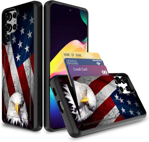 Vista 16 de Funda para Galaxy S23, doble capa suave y dura, con bolsillo, tarjeta, identificación, funda protectora para Samsung Galaxy S23 5G de 6.1 pulgadas