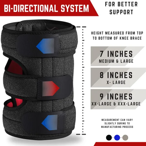 Vista 3 de TechWare Pro Rodillera - Rodilleras para dolor de rodilla. Alivia ACL, LCL, MCL, desgarro de menisco, artritis, dolor de tendinitis. Estabilizadores