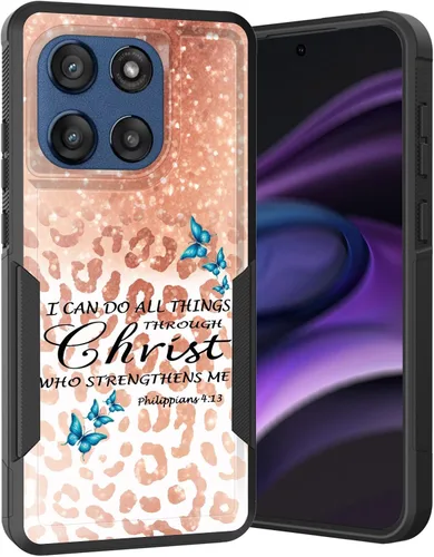 Vista 111 de para Moto G Play 4G 2024, funda de dos capas híbrida resistente y a prueba de golpes, PC duro + silicona suave protectora para Motorola Moto G Play