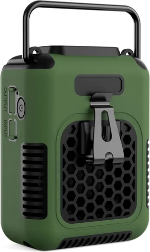 Vista 8 de Koonie Ventilador de clip de cintura de 10000 mAh con panel solar, tiempo de trabajo de 30 horas, luz LED personal, ventilador de cinturón