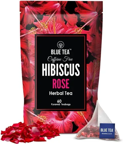 Vista 20 de BLUE TEA - Té de hibisco - 18 unidades (paquete de 2) - Canela - Bolsa de té a base de plantas piramidales Té de hierbas Té que mejora el brillo