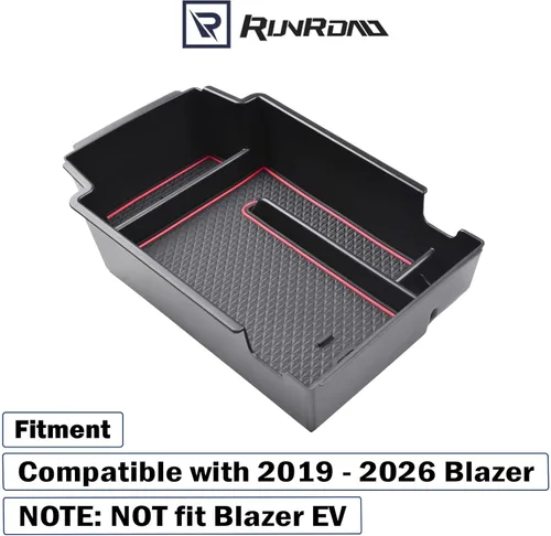 Vista 2 de RUNROAD Bandeja Organizadora de Consola Central Mejorada Compatible con Chevy Blazer 2025 2024 2023 2022 2021 2020 2019 Accesorios, Caja