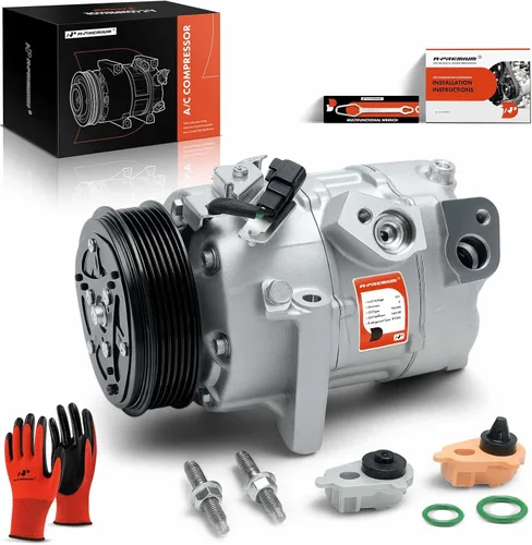 A-Premium Compresor de A/C con embrague compatible con Ford Explorer 3.0L 2020-2023, Police Interceptor Utility 3.0L 2020-2023, Lincoln Aviator 3.0L