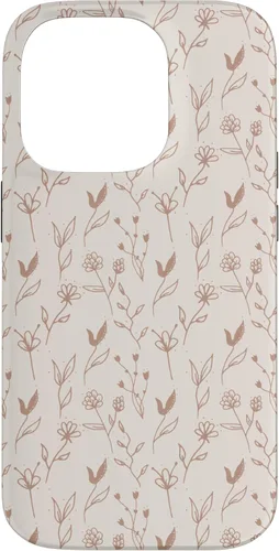 Vista 17 de Beige Tan Wildflower Floral Minimal Flower Boho Case for iPhone 17