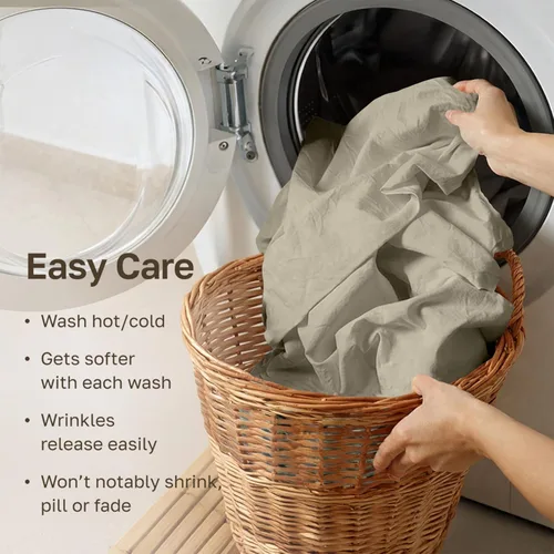 Vista 8 de California Design Den Sábanas de Algodón Egipcio 100%, Juego de Sábanas de Lujo Auténtico Certificado Tamaño Full con Bolsillo Profundo, Satén Suave