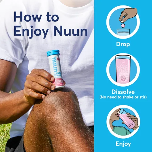 Vista 6 de Nuun Tabletas de electrolitos energéticos con ginseng, cafeína de extracto de té verde, vitamina B12, B6, B5, magnesio y 4 otros electrolitos, sin