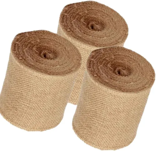 Vista 8 de AAYU Paquete de 3 cintas de arpillera de 90 pies en total 1 1/2 pulgadas x 10 yardas yute natural Total de 30 yardas