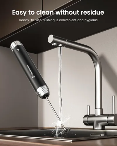 Vista 6 de Maestri House Espumador de leche recargable con control de velocidad sin escalones, LunaFro Max espumador manual eléctrico resistente al agua