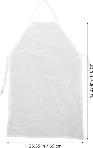 Vista 2 de Luxshiny Waterproof Kitchen Apron Set 4pcs White Long Chef Aprons Adjustable for Bbq Gardening Dishwashing