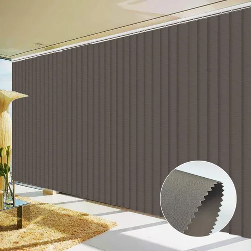 Vista 24 de FACIMI Persianas verticales opacas, color verde manzana personalizada de 3.5 pulgadas, persianas verticales de tela con listones de protección UV