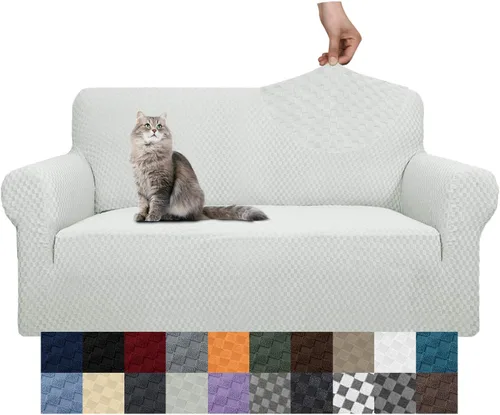 Vista 36 de YEMYHOM Funda para sofá con diseño jacquard de alta elasticidad, funda para silla de sala de estar, a prueba de mascotas, perros y gatos