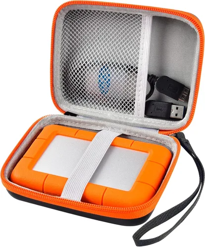 Vista 8 de Funda compatible con LaCie Rugged Mini 1TB/ 2TB/ 4TB/ 5TB Disco duro externo HDD portátil, soporte de almacenamiento para discos duros para Mac y PC