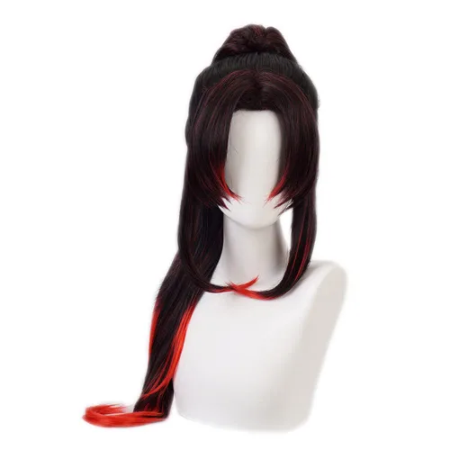 Mystylecos Kokushibou Peluca de anime Demon Slayer Cosplay peluca para hombres y mujeres Kimetsu No Yaiba resistente al calor pelo sintético