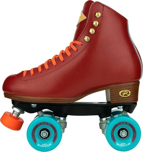 Vista 2 de Riedell Crew Roller Skates for Women and Men - Colorful Outdoor Roller Skates with Moisture-Wicking Lining, Padding, and a High-Top Precision Fit