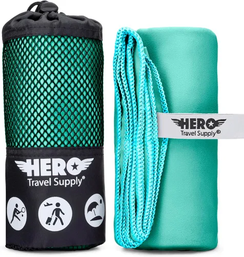 Vista 22 de Toalla de Microfibra Hero, Camping, Playa, Gimnasio - 24 X 48 pulgadas (Incluye Toallita de Regalo)