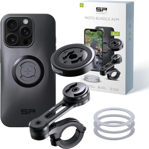 Vista 14 de SP CONNECT Moto Bundle II con módulo antivibraciones SPC+ Compatible con iPhone 11 Pro/XS/X Soporte de teléfono para motocicleta Soporte