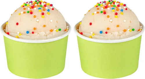 Vista 48 de Coppetta - Vasos de postre de 3 onzas, 50 tazas desechables para helado, tapas se venden por separado, cuencos de yogur congelado de papel rojo