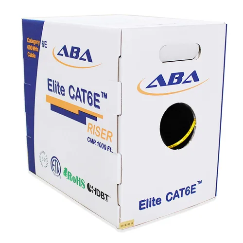 Vista 8 de Elite Cable Ethernet Cat6 CMR Riser (CAT6e) de 1000 pies, 24 AWG, cable de cobre desnudo sólido, 600 MHz, con spline