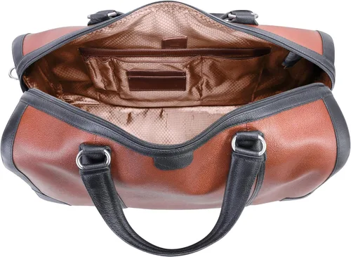 Vista 6 de McKlein Bolsa de lona de cuero de 20 pulgadas, color marrón