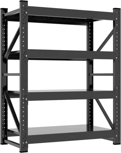 Vista 11 de Estantes de almacenamiento de 2500 libras, estantería de garaje de 5 niveles, estantería ajustable y resistente, estante de almacenamiento de metal