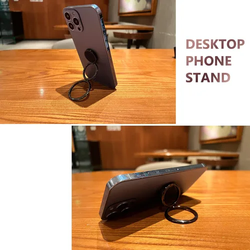Vista 2 de JAHOLAN Soporte de anillo para teléfono, soporte de dedo de rotación de 360°, soporte de anillo de teléfono celular, soporte de metal para teléfono