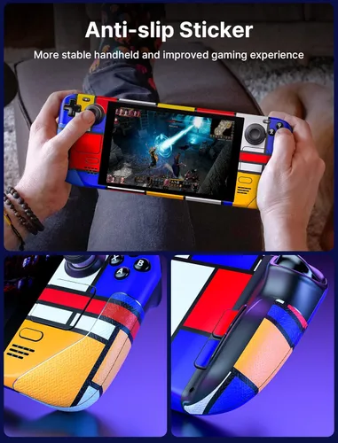 Vista 3 de JSAUX Skin Stickers Set for Steam Deck, Vinyl Skin Decal Sticker, Anti-Slip Grip Sticker, Touchpad Stickers, Thumb Grip Caps, Protective Full Wrap