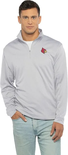 Vista 34 de Vantage Apparel NCAA Collegiate Micro Mesh Performance Gris Sudadera con cremallera de 1/4 para hombre