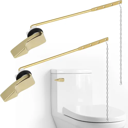 Vista 19 de iFealClear Manija Universal de Inodoro de Metal de Repuesto, Palanca de Descarga de Inodoro de Montaje Frontal Compatible con Inodoros American