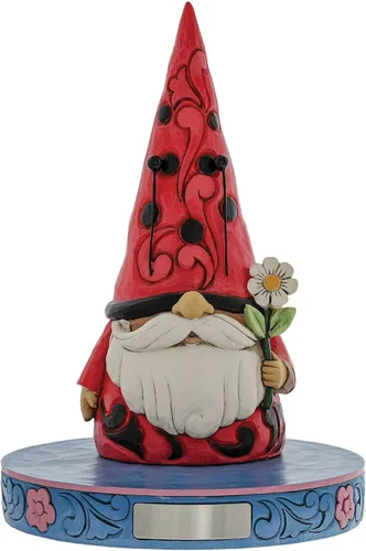 Vista 4 de Enesco Jim Shore Heartwood Creek - Figura de gnomo de mariquita, 6.5 pulgadas, multicolor