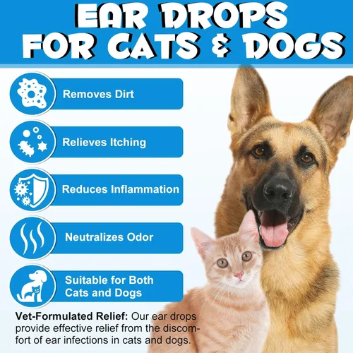 Vista 3 de PetHeal - Gotas para orejas para perros y gatos, 2.0 fl oz, 1% de hidrocortisona y fórmula de micro plata