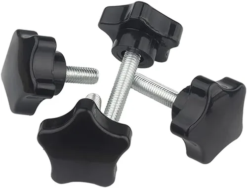 Vista 5 de 4 piezas M6 x 0.472 in Star Clamping Knob Grip Pulgar Tornillo Cabeza Diámetro 1.496 in Perillas Tornillos Tuerca Tornillos de Apriete Rosca