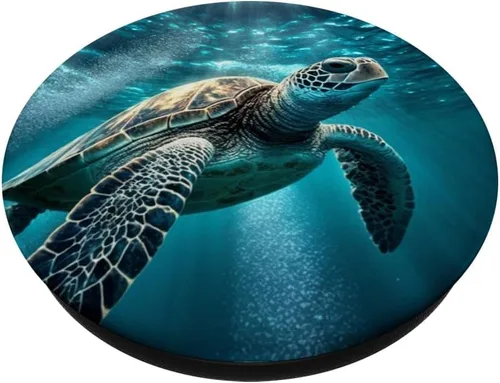 Vista 2 de Sea Turtle Beach Turtles Design PC PopSockets PopGrip intercambiable