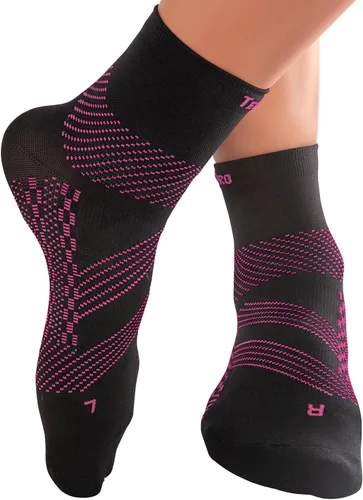 Vista 11 de TechWare Pro Calcetines para fascitis plantar - Calcetines de compresión de tobillo para mujeres y hombres. Soporte para tendinitis de Aquiles